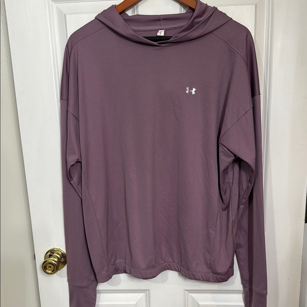 Under Armour Women's Purple Hooded Long-Sleeve Top